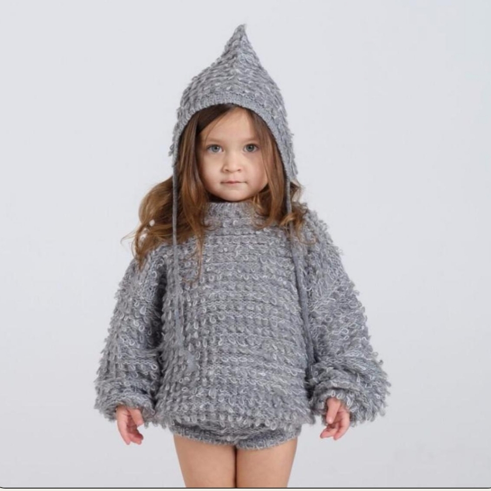 Rylee & cru looped knit sweater+hat